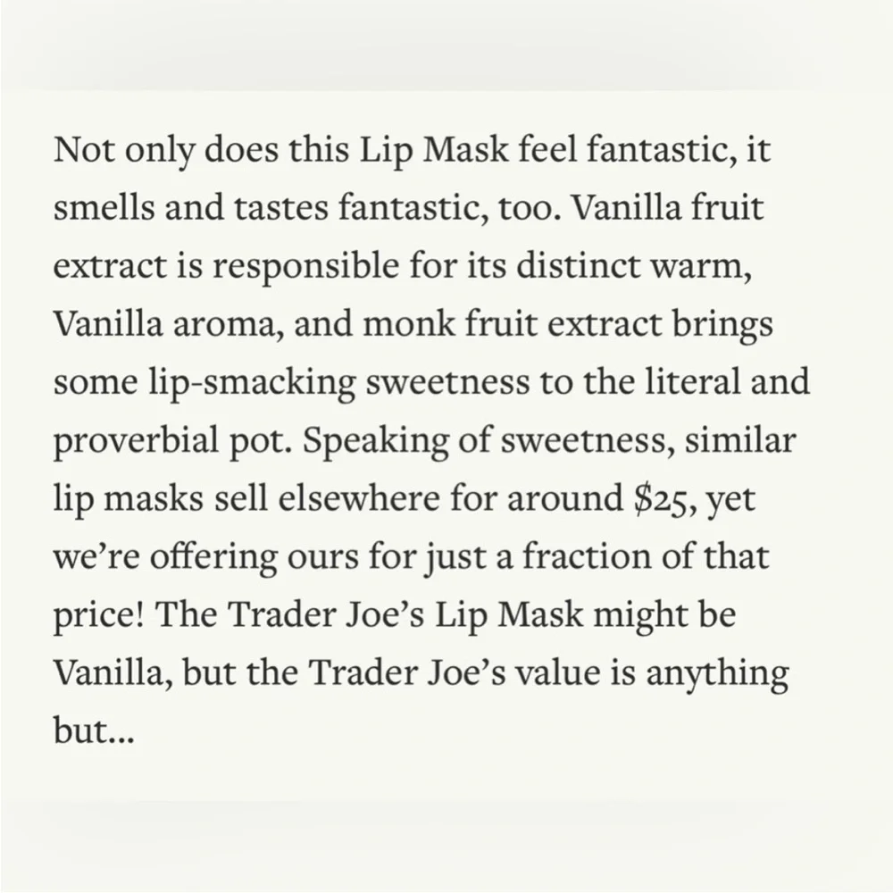 Trader Joe’s Vanilla Lip Mask 👄 NEW IN BOX